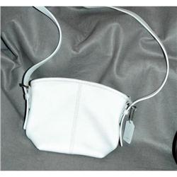 Cream Colored Leather Coach Purse #2369743