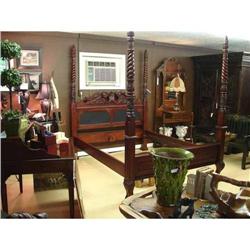 RENAISSANCE BARLEY TWIST POSTER QUEEN BED #2369761