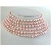 Image 1 : 82" PINK SOUTH SEA SHELL PEARL NECKLACE #2369808