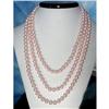 Image 1 : 3 Strand 8mm Pink Shell Pearl Necklace 20-24" #2369809