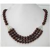 Image 1 : 3 Strand Copper Tone Shell Pearl Necklace 10mm #2369811