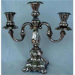 BEAUTIFUL ANTIQUE 3LIGHT SILVER P CANDELABRUM #2369845