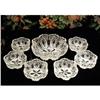 Image 1 : CZECH ART DECO CUT CRYSTAL 7 pc BERRY SET #187 #2391738