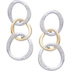 EARRINGS DIAMOND YELLOW WHITE GOLD LINK #2391789