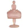 Image 1 : Pink BALLERINA Satin Glass Powder Jar #2391835