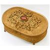 Image 1 : APOLLO Glass Jeweled Gold Plated Jewelry Box #2391911