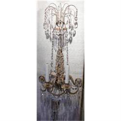 Pair of Louis XVI Style Crystal  Sconces #2392024