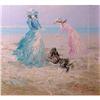 Image 1 : ORIG IMPRESSIONIST PAINTING OF 2 LADIES AND DOG#2392061