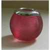 Image 1 : Small Cranberry Glass and Silver Match Striker #2392441