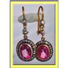 Image 1 : PINK TOPAZ  DIAMOND PENDANT EARRINGS 18K GOLD #2392452