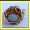 Image 1 : RING ART NOUVEAU 14K GOLD OPAL DIAMOND SNAKE  #2392480