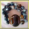 Image 1 : ANTIQUE  BANDED AGATE BRACELET SCOTLAND #2392508