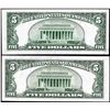 Image 2 : Lot of (2) 1934D $5 Silver Certificate Notes