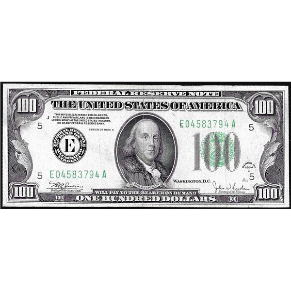 1934C $100 Federal Reserve Note Richmond