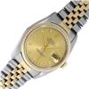 Image 4 : Rolex Mens Two Tone Factory Champagne Diamond Dial Datejust With Box And Booklets