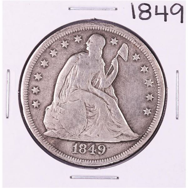 1849 $1 Seated Liberty Silver Dollar Coin