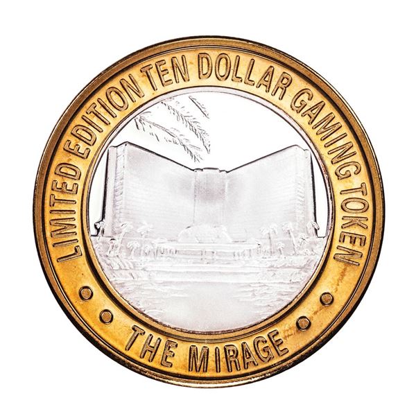 .999 Silver The Mirage Las Vegas, Nevada $10 Casino Gaming Token Limited Edition