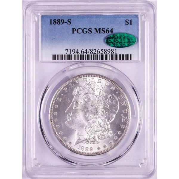 1889-S $1 Morgan Silver Dollar Coin PCGS MS64 CAC