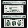 Set of Giori Test Note Washington & Lincoln Memorial PMG Choice Uncirculated 64