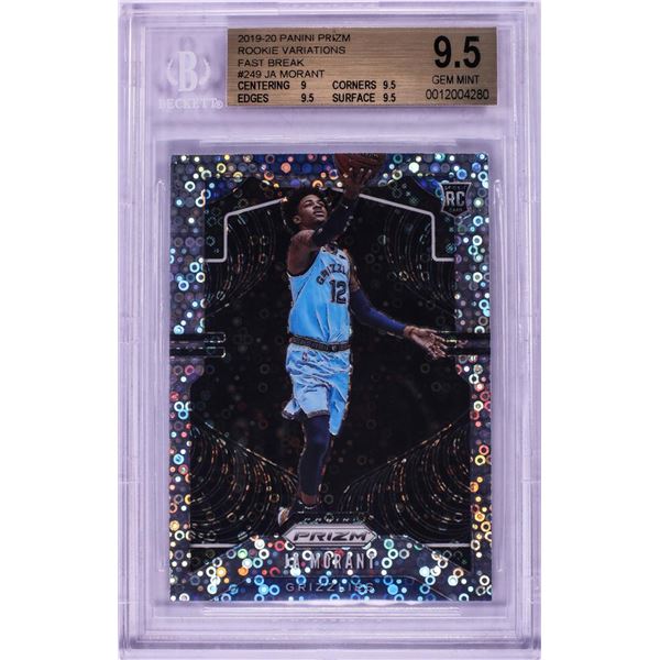 2019 Panini Fast Break Prizm JA Morant NBA Card #249 BGS Gem Mint 9.5