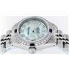 Image 4 : Rolex Ladies Stainless Steel Blue Vignette Diamond & Sapphire Datejust Wristwatch
