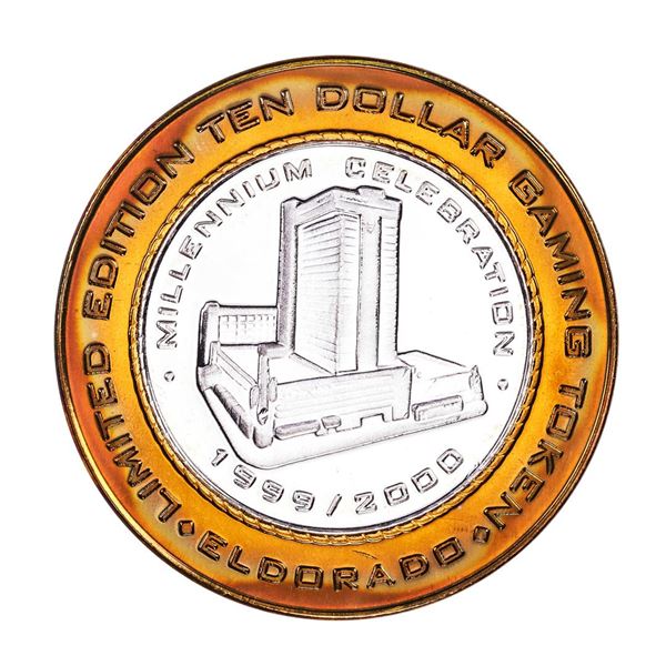 .999 Silver Eldorado Hotel & Casino Reno, NV $10 Casino Gaming Token Limited Edition
