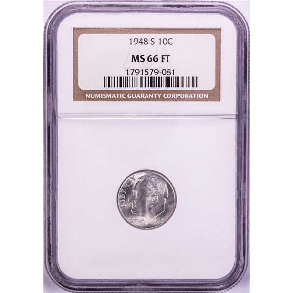 1948-S Roosevelt Dime Coin NGC MS66FT