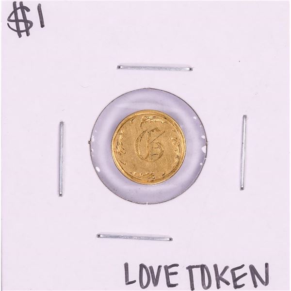 $1 Liberty Head Gold Dollar Love Token Coin Pendant