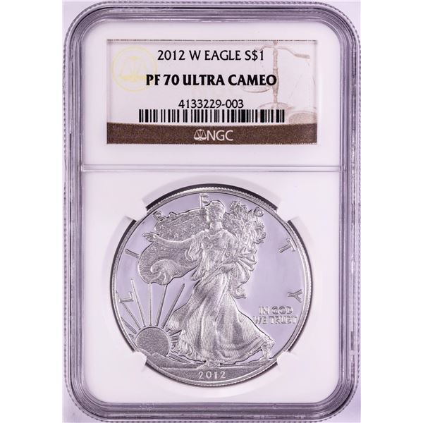2012-W $1 Proof American Silver Eagle Coin NGC PF70 Ultra Cameo