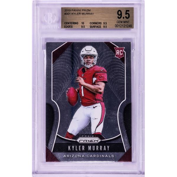 2019 Panini Prizm Kyler Murray NFL Card #301 BGS Gem Mint 9.5