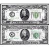 Lot of 1934 & 1934A $20 Federal Reserve Notes
