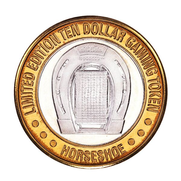 .999 Fine Silver Horseshoe Casino Las Vegas, NV $10 Limited Edition Gaming Token