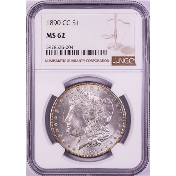 1890-CC $1 Morgan Silver Dollar Coin NGC MS62