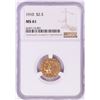 1910 $2 1/2 Indian Head Quarter Eagle Gold Coin NGC MS61