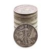 Image 1 : Roll of (20) Assorted Date Walking Liberty Half Dollar Coins Circulated