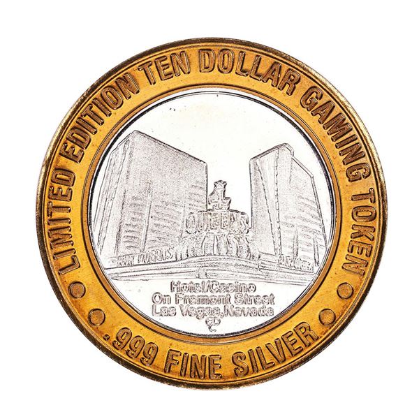 .999 Fine Silver Four Queens Casino Las Vegas, NV $10 Limited Edition Gaming Token