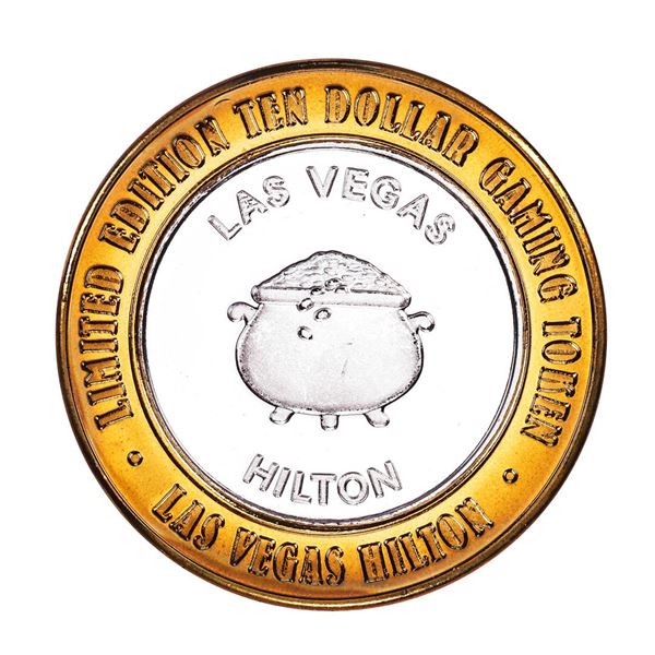 .999 Silver Las Vegas Hilton Nevada $10 Casino Limited Edition Gaming Token