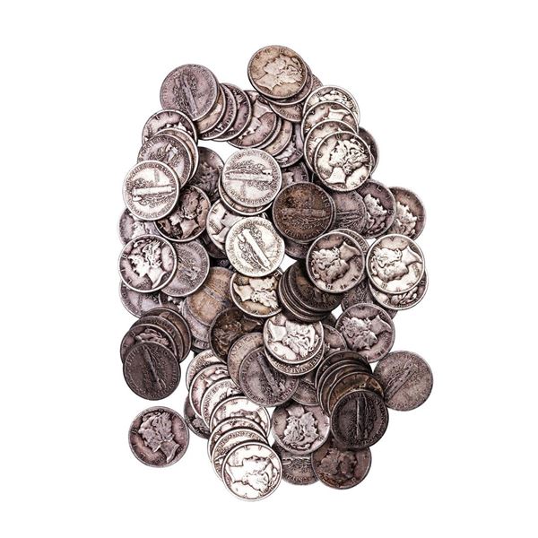 Lot of (80) Assorted Date Mercury Dime Coins