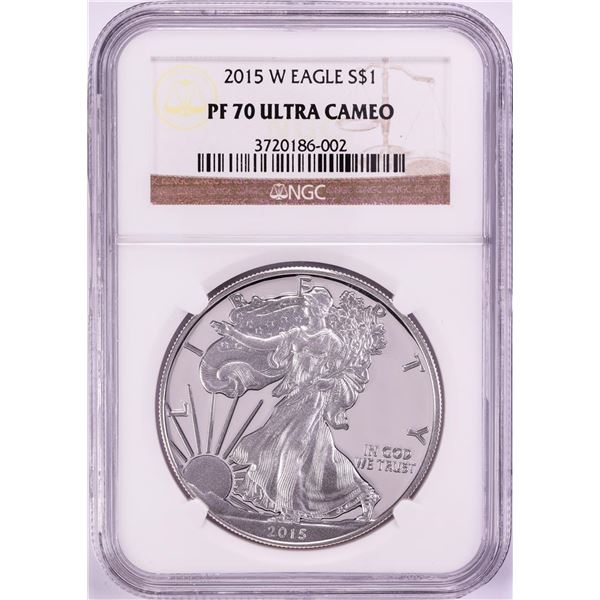 2015-W $1 Proof American Silver Eagle Coin NGC PF70 Ultra Cameo