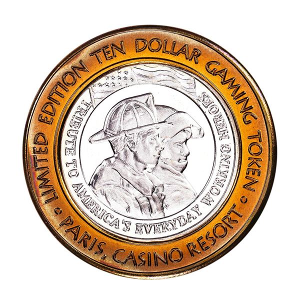 .999 Fine Silver Paris Las Vegas, Nevada $10 Limited Edition Gaming Token