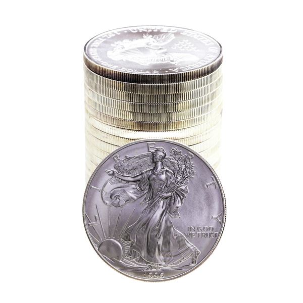 Roll of (20) Brilliant Uncirculated 1996 $1 American Silver Eagle Coins