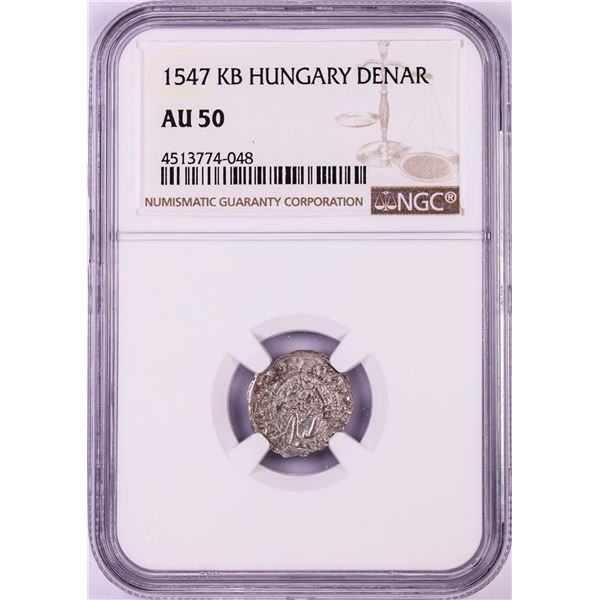 1547 KB Hungary Denar 'Madonna and Child' Coin NGC AU50