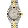 Image 2 : Rolex Ladies Two Tone Diamond & Sapphire 26MM Oyster Perpetual Datejust Watch