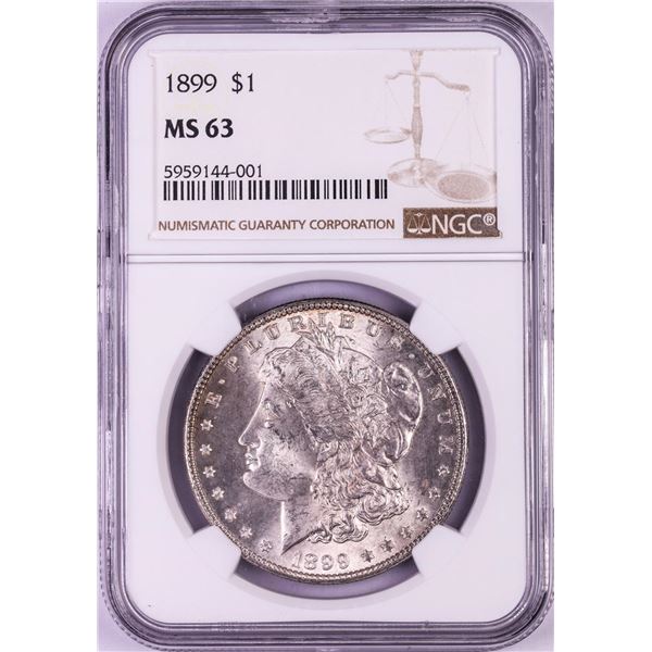 1899 $1 Morgan Silver Dollar Coin NGC MS63