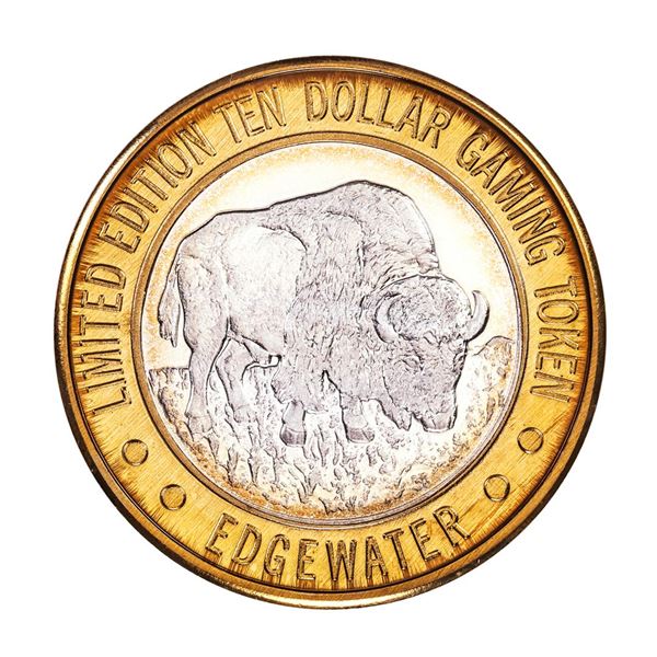 .999 Silver Edgewater Hotel & Casino Laughlin, NV $10 Limited Edition Gaming Token