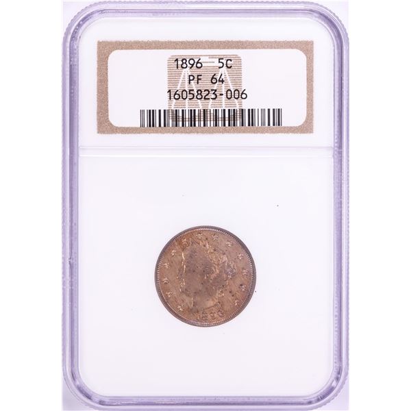 1896 Proof Liberty V Nickel Coin NGC PF64