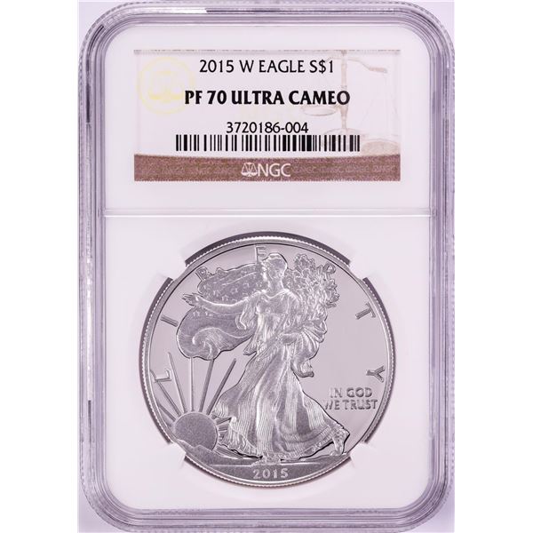 2015-W $1 Proof American Silver Eagle Coin NGC PF70 Ultra Cameo