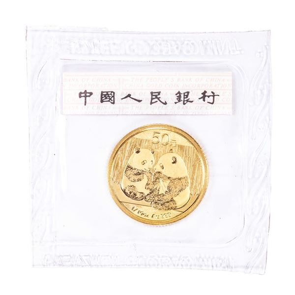 2009 China 50 Yuan 1/10 Oz. Panda Gold Coin Sealed