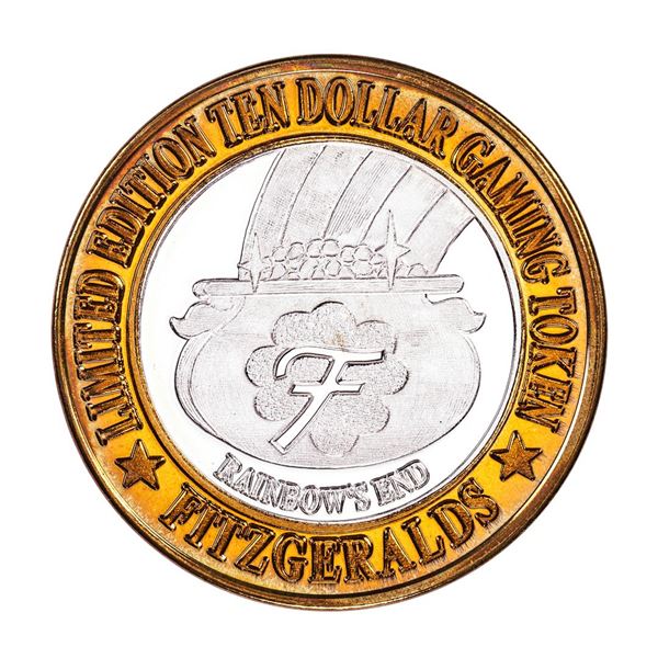 .999 Silver Fitzgerald's Casino & Hotel Las Vegas, NV $10 Limited Edition Gaming Token