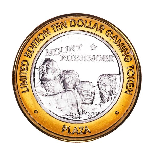 .999 Silver Plaza Hotel & Casino Las Vegas, NV $10 Limited Edition Gaming Token